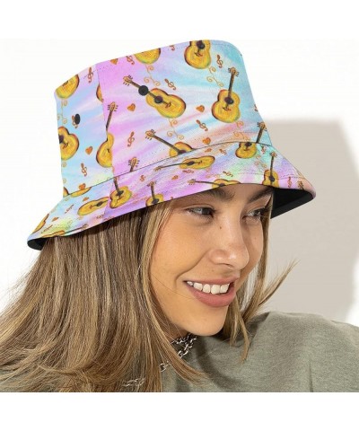 Bucket Hat Guitar Fashion Unisex Packable Travel Sun Caps Teens Women Men Novelty Outdoor Hats Guitar 5 $12.24 Bucket Hats