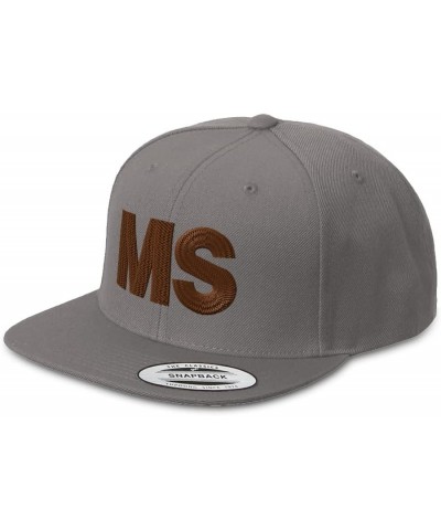 Snapback Hats for Men & Women Ms Love Acrylic Flat Bill Baseball Cap Dark Grey Design Only $19.24 Baseball Caps