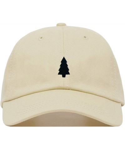 Forest Tree Baseball Hat, Embroidered Dad Cap, Unstructured Soft Cotton, Adjustable Strap Back (Multiple Colors) Beige $11.51...