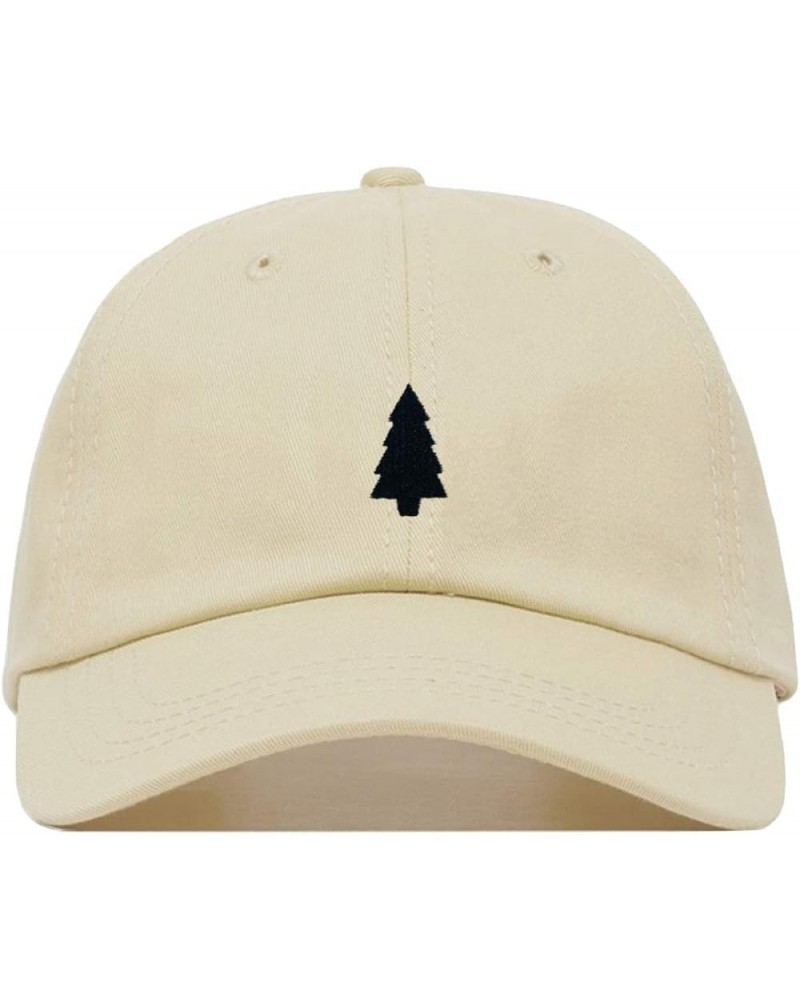 Forest Tree Baseball Hat, Embroidered Dad Cap, Unstructured Soft Cotton, Adjustable Strap Back (Multiple Colors) Beige $11.51...