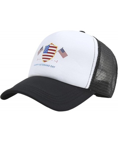 Duck Tongue Hat American Flag Baseball Net Hat Fashion Men's and Women's Letter Sunshade Duck Tongue Hat Beach Wh1 $7.00 Sun ...