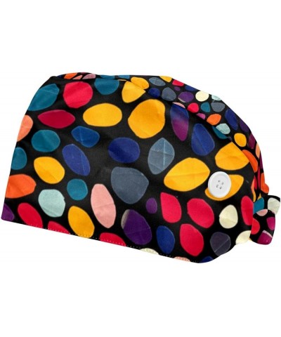 Bouffant Nurse Hats,Workout Hat with Buttons and Cotton Sweatband T501f8ungp $10.67 Skullies & Beanies