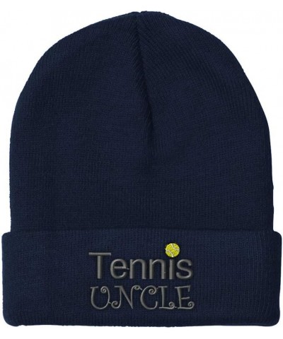 Beanies for Men Tennis Uncle Embroidery Humor Tennis Lover Winter Hats for Women Acrylic Skull Cap 1 Size Navy Design Only $1...