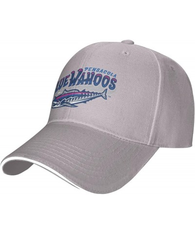 Pensacola Blue Wahoos Sandwich Cap Unisex Classic Baseball Capunisex Adjustable Casquette Dad Hat Gray $11.38 Baseball Caps