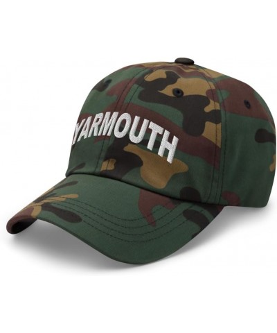 Yarmouth Maine Hat Yarmouth ME Cap Embroidered Dad Hat Adjustable Strap Closure Unisex Green Camo $20.00 Baseball Caps