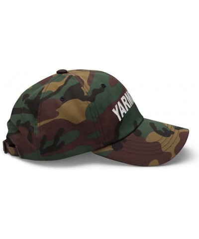 Yarmouth Maine Hat Yarmouth ME Cap Embroidered Dad Hat Adjustable Strap Closure Unisex Green Camo $20.00 Baseball Caps