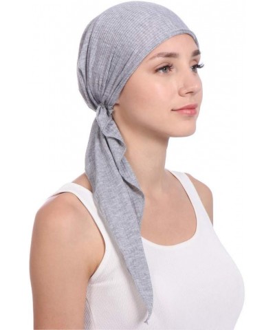 Scarf Tail Wrap Muslim Turban Head Cotton Women Hat Hair Stretch Beading Baseball Caps Voyageur Hat Grey $9.23 Skullies & Bea...