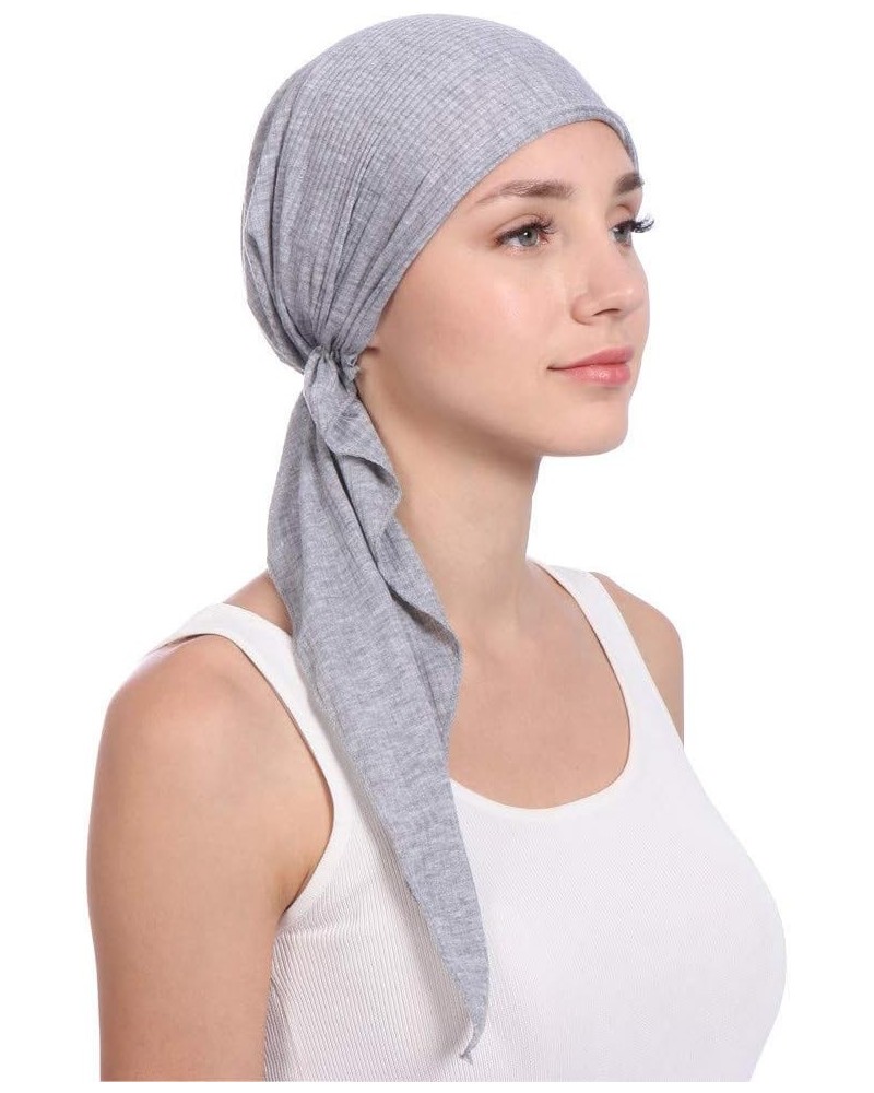 Scarf Tail Wrap Muslim Turban Head Cotton Women Hat Hair Stretch Beading Baseball Caps Voyageur Hat Grey $9.23 Skullies & Bea...