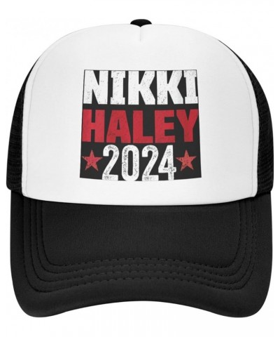 Nikki Haley 2024 Trucker Hat Men Mesh Baseball Cap Baseball Hats Women Sun Hat Dad Cap Fishing hat Black Black $11.00 Basebal...