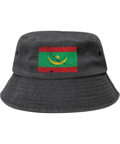 Flag of Mauritania Texture Effect Bucket Hat for Women Men Summer Travel Sun Hat Outdoor Cap Funny Bucket Hats Black $13.48 B...