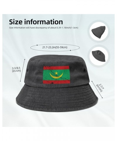 Flag of Mauritania Texture Effect Bucket Hat for Women Men Summer Travel Sun Hat Outdoor Cap Funny Bucket Hats Black $13.48 B...