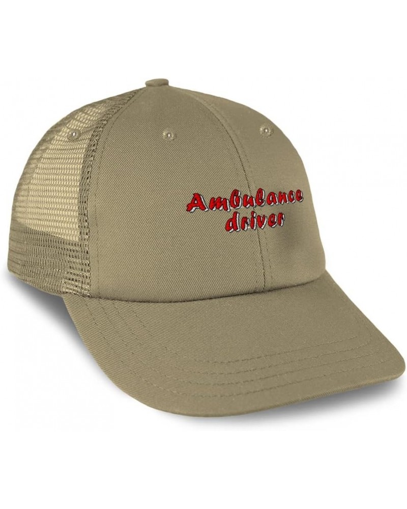 Custom Trucker Hat Baseball Cap Ambulance Driver Paramedic Cotton EMT Dad Hats for Men & Women Khaki Design Only $15.36 Baseb...