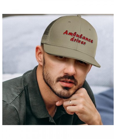 Custom Trucker Hat Baseball Cap Ambulance Driver Paramedic Cotton EMT Dad Hats for Men & Women Khaki Design Only $15.36 Baseb...