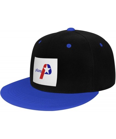 Flag of Plano, Texas Snapback Hat for Men Women Baseball Cap Trucker Flat Bill Hats Dad Caps Blue $12.85 Baseball Caps