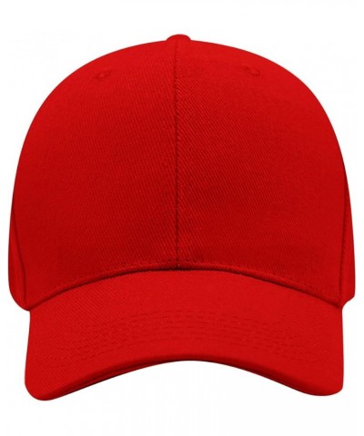 Men Sport Baseball Cap, Athletic Fitted Cap Mesh Adjustable Plain Hat Running Trucker Hat for Women Birthday Red $5.71 Baseba...