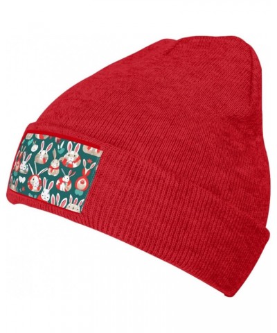 Bunny Rabbits Velvety Tufted Style,Stretchable Brimless Hat,Knitted Woolen Cap $14.11 Skullies & Beanies