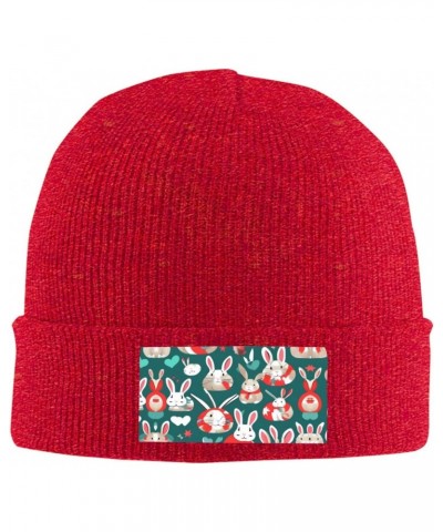 Bunny Rabbits Velvety Tufted Style,Stretchable Brimless Hat,Knitted Woolen Cap $14.11 Skullies & Beanies