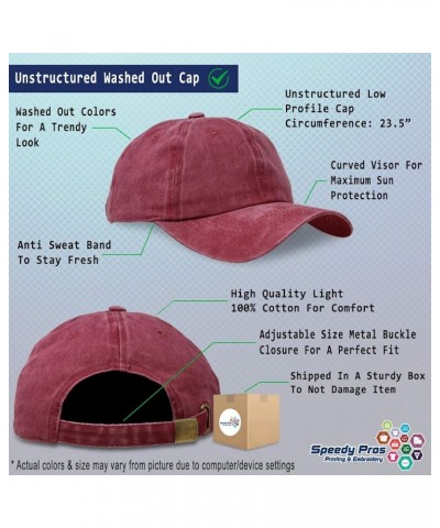 Soft Washed Baseball Cap Account Executive Cotton Dad Hats for Men & Women Red Personalized Text Here $16.81 Baseball Caps