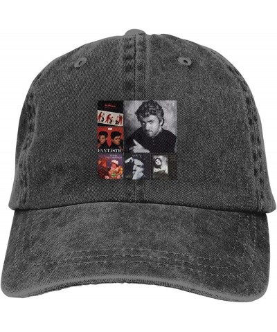 George Music Michael Hat Cap Custom Washed Distressed Vintage Denim Trucker Hat Men Women Classic Adjustable Black Black $10....