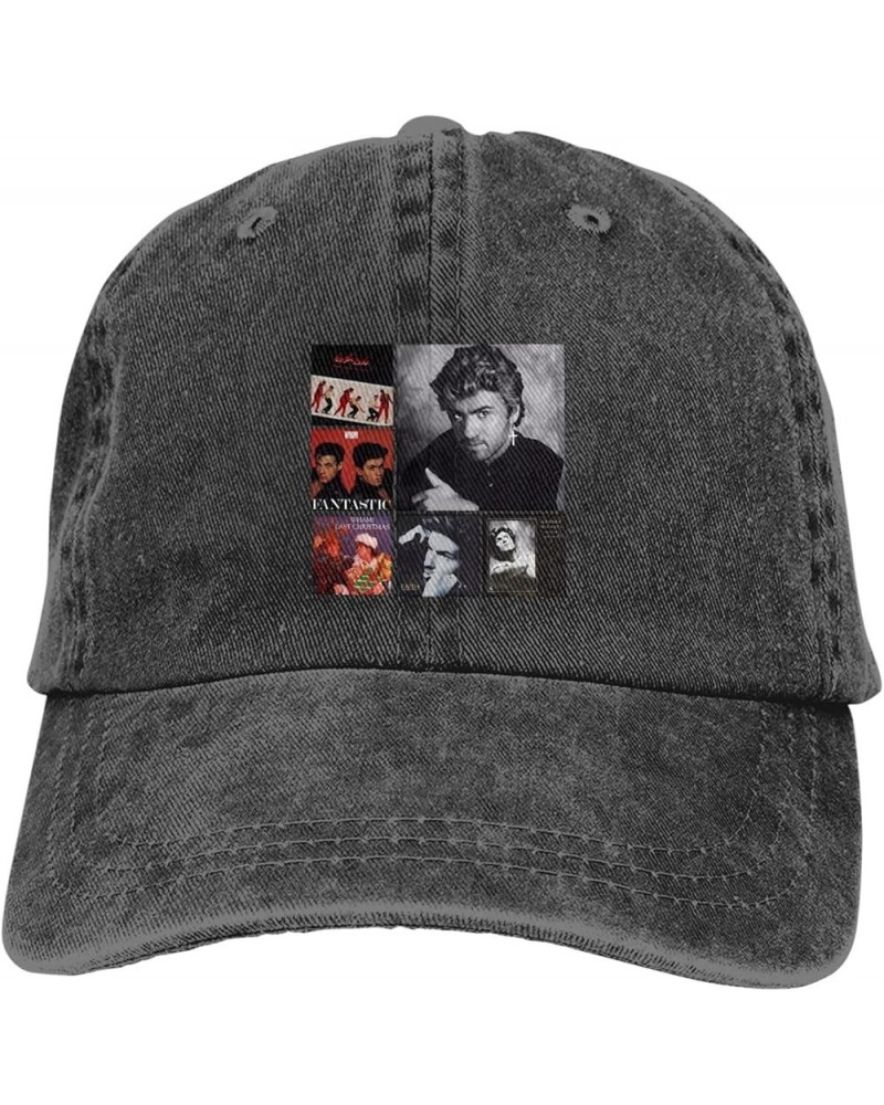 George Music Michael Hat Cap Custom Washed Distressed Vintage Denim Trucker Hat Men Women Classic Adjustable Black Black $10....