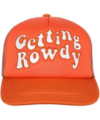 Pop Culture Foam Trucker Adjustable Snapback Cap Orange/Rowdy $14.52 Baseball Caps