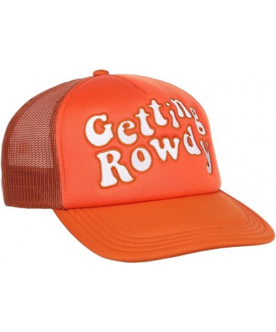 Pop Culture Foam Trucker Adjustable Snapback Cap Orange/Rowdy $14.52 Baseball Caps