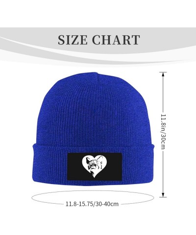 Winter Knit Hat Cap for Men Women, French Bulldogs Heart Unisex Beanie Hat Cuffed Skull Cap Warm Ski Hats Black Blue $6.62 Sk...