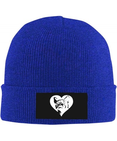 Winter Knit Hat Cap for Men Women, French Bulldogs Heart Unisex Beanie Hat Cuffed Skull Cap Warm Ski Hats Black Blue $6.62 Sk...