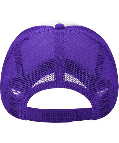 Love Beaver Heart Hat Mesh Cap for Men Women, Adjustable Trucker Hat Baseball Cap Purple $9.07 Baseball Caps