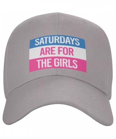 Saturdays are for The Girls Gifts Gray Trucker Hat for Men Women Adjustable Baseball Hat Snapback Golf Hat $10.72 Baseball Caps