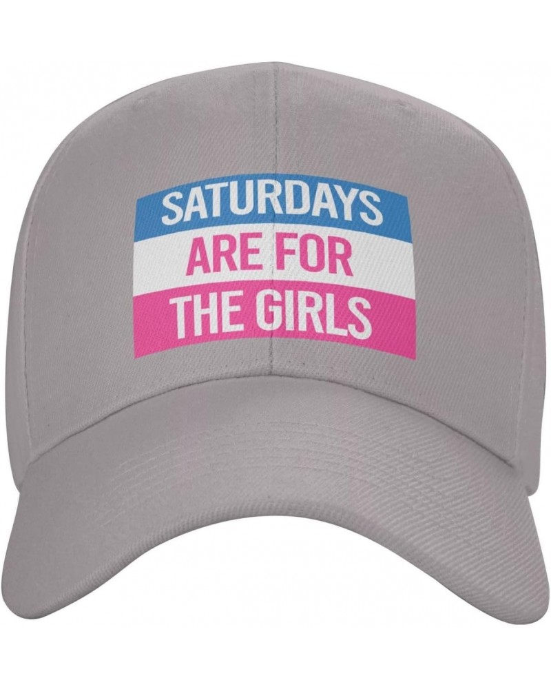 Saturdays are for The Girls Gifts Gray Trucker Hat for Men Women Adjustable Baseball Hat Snapback Golf Hat $10.72 Baseball Caps