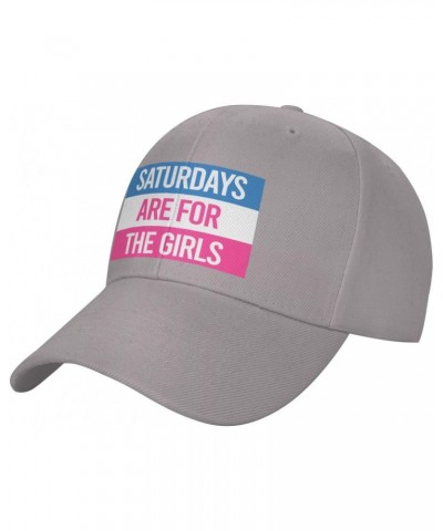 Saturdays are for The Girls Gifts Gray Trucker Hat for Men Women Adjustable Baseball Hat Snapback Golf Hat $10.72 Baseball Caps