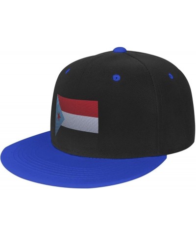 Flag of South Yemen Knitting Effect Baseball Cap for Men Women Snapback Hat Adjustable Flat Bill Hats Blue $11.37 Baseball Caps