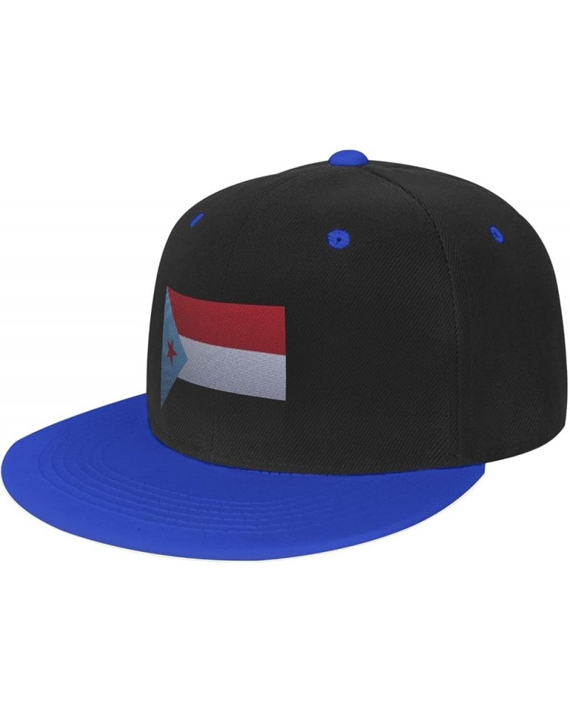 Flag of South Yemen Knitting Effect Baseball Cap for Men Women Snapback Hat Adjustable Flat Bill Hats Blue $11.37 Baseball Caps