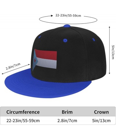 Flag of South Yemen Knitting Effect Baseball Cap for Men Women Snapback Hat Adjustable Flat Bill Hats Blue $11.37 Baseball Caps