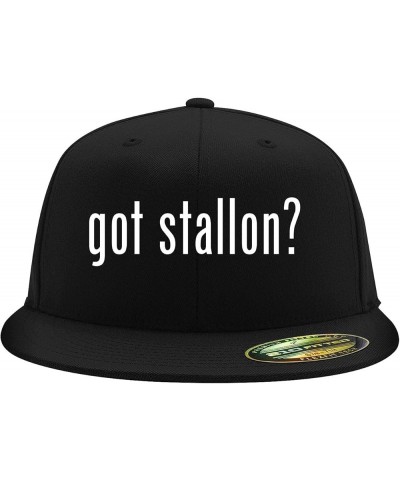 got Stallon? - Flexfit 6210 Structured Flat Bill Fitted Hat | Trendy Baseball Cap for Men and Women | Snapback Closure Black ...