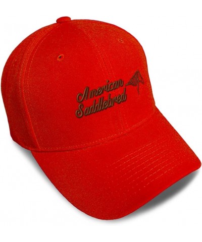 Baseball Cap American Saddlebred Horses Breed Acrylic Pony Dad Hats for Men and Women Red Design Only $16.19 Baseball Caps