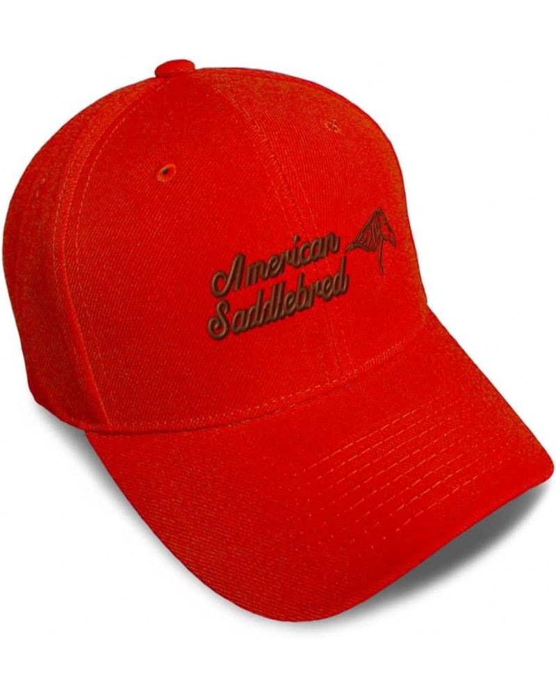 Baseball Cap American Saddlebred Horses Breed Acrylic Pony Dad Hats for Men and Women Red Design Only $16.19 Baseball Caps