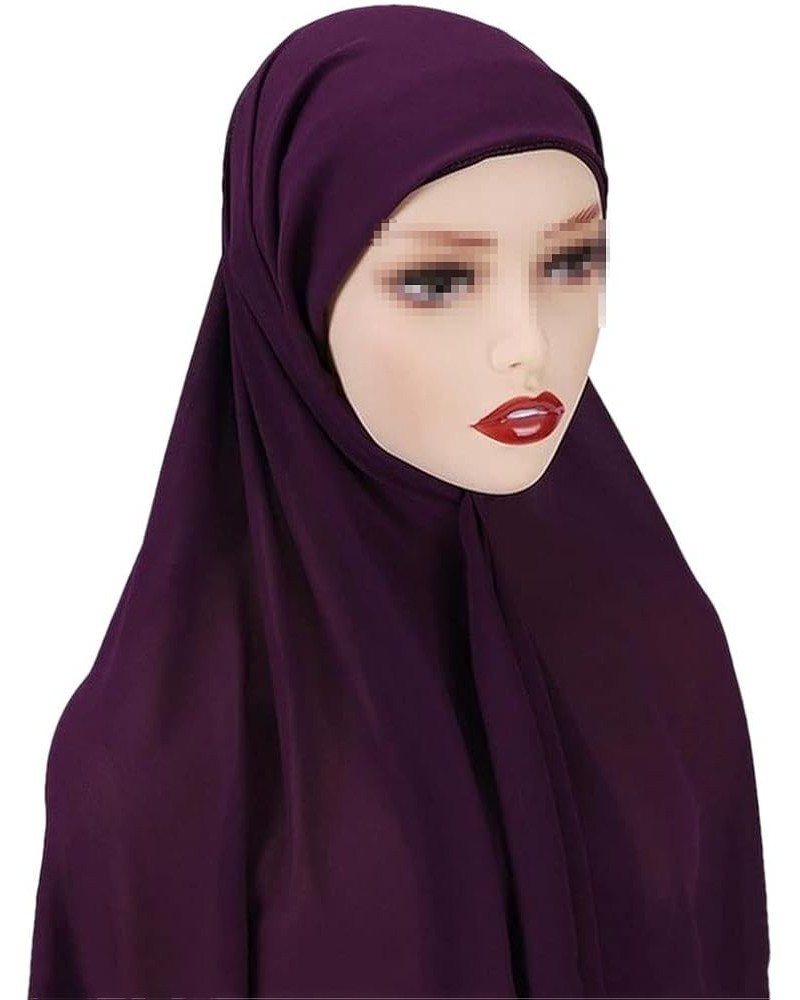 1Pcs Chiffon Hijab Scarf For Women Instant Hijab Muslim Ladies Islam Hijab Scarf Muslim Wrap Headscarf Q $16.25 Scarves