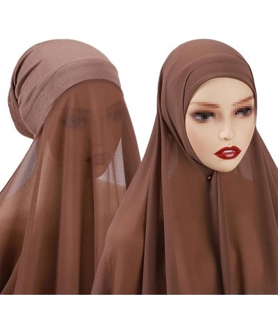 1Pcs Chiffon Hijab Scarf For Women Instant Hijab Muslim Ladies Islam Hijab Scarf Muslim Wrap Headscarf Q $16.25 Scarves