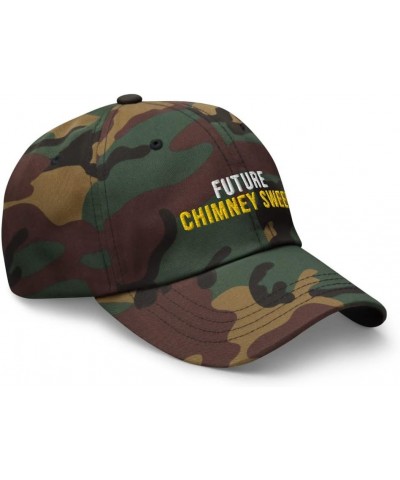 Future Chimney Sweep Hat (Embroidered Dad Cap) Chimney Sweep Apparel Green Camo $20.39 Baseball Caps