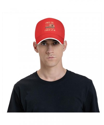 I Miss The America I Grew Up in Hat Patriotic America 1776 Baseball Cap for Men Women Dad Hat Red $10.56 Cowboy Hats