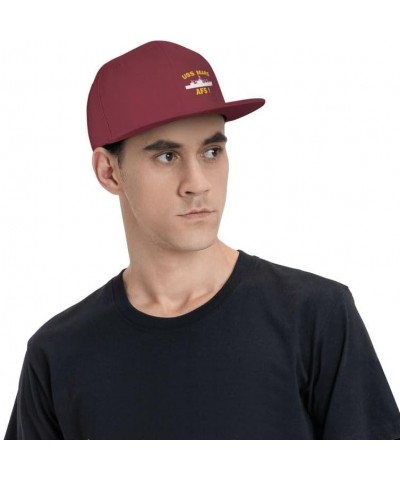 USS Mars AFS 1 Flag-Denim Hats Cowboy Knit hat Baseball Caps Fisherman's hat Dark Red $13.36 Baseball Caps