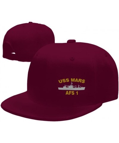 USS Mars AFS 1 Flag-Denim Hats Cowboy Knit hat Baseball Caps Fisherman's hat Dark Red $13.36 Baseball Caps