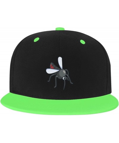 Funny Mosquitoes Baseball Cap for Men Women Snapback Hat Adjustable Flat Bill Hats Green $13.60 Baseball Caps