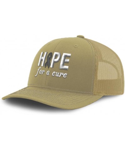 Trucker Baseball Cap Hope for A Cure Cotton Dad Hats for Men & Women Khaki $13.76 Baseball Caps