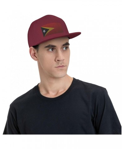 Flag of East Timor Knitting Effect Baseball Cap for Men Women Snapback Hat Trucker Flat Bill Caps Sun Hat Dark Red $14.97 Bas...