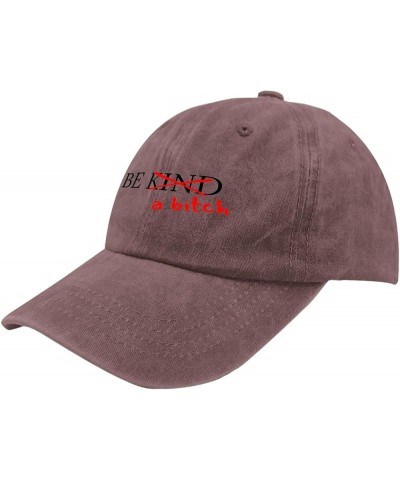 Be Kind of A Bitch Golf Hat Cute Hat Pigment Black Black Bucket Hat Gifts for Men Hiking Caps Wine Red $11.13 Sun Hats