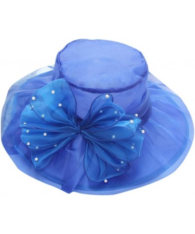 Women's Church Fascinator Bridal Tea Party Wedding Hat Chew Hat Blue-b $7.34 Sun Hats