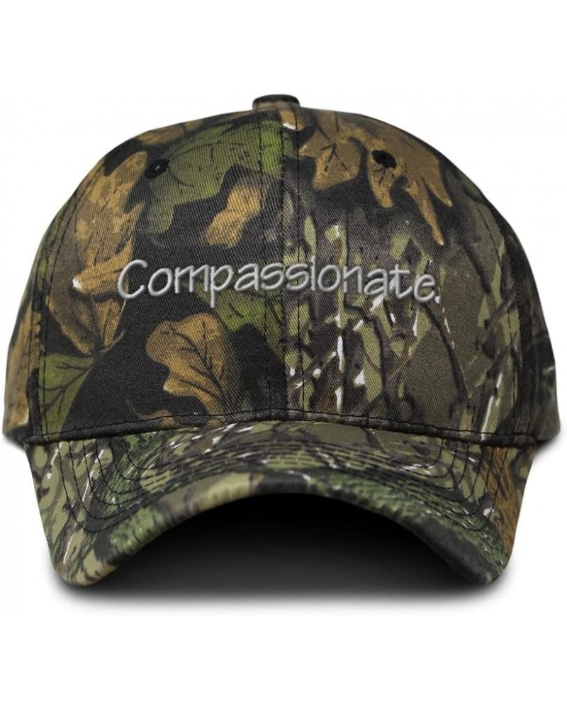 Custom Camo Baseball Cap Compassionate Human Values Values Cotton Forest Tree Green Design Only $13.80 Baseball Caps